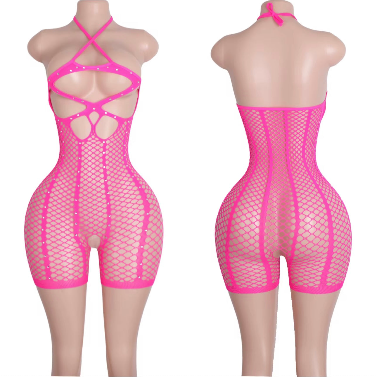 Seductive Allure Mesh lace-up Bodysuit